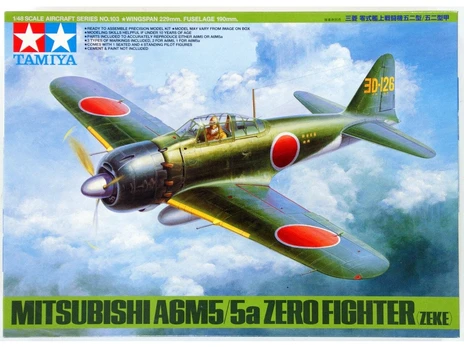 Plastikinis surenkamas modelis Tamiya Mitsubishi A6M5/5a Zero Fighter Zeke, 1/48, 61103