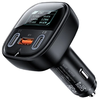 Automobilinis įkroviklis AceFast B5, USB/2 x USB-C, juoda sp., 101 W