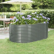 Sodo lovelis, pilkas, 175x100x68cm, plienas kaina