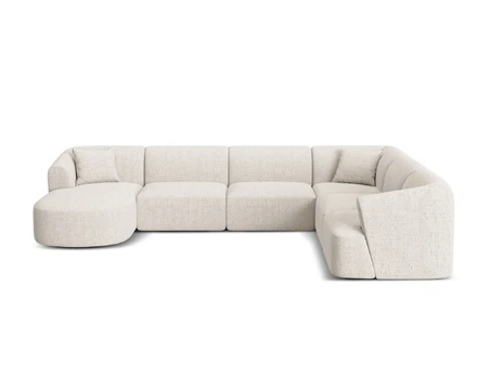 Modular Panoramic Right Corner Sofa, "Campi", 7 Seats, 330x255x70 Made in Europe
