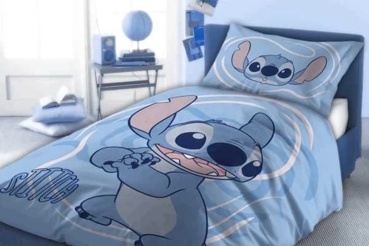 MCU Disney Stitch Sengetøj (Blåt) - 100 procent bomuld
