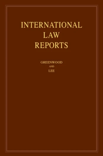 International Law Reports: Volume 175