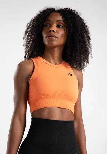 Gorilla Wear Olivia Seamless Crop Top - Peach