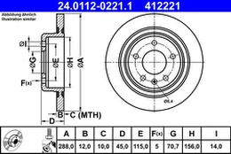 ATE 24.0112-0221.1 Brake Disc