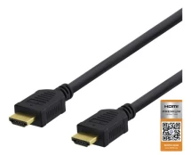 Kabelis DELTACO HDMI-1010D​Premium HDMI,1m,Ethernet,4K UHD,juodas kaina