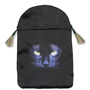 Black Cat satininis juodas maišelis kortoms