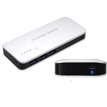 PowerBank Ekranas 3xUSB Žibintuvėlis