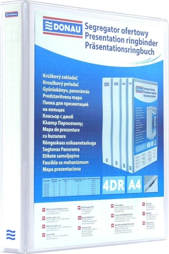 Segregatorius Donau 4-žiedas A4 50mm baltas