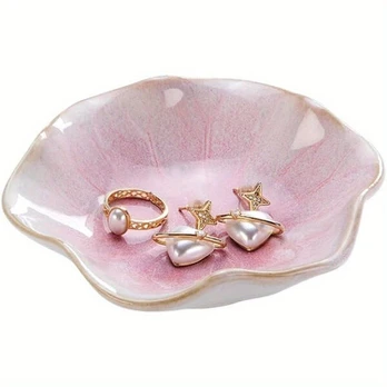 Keraminis padėkliukas, Lotus Leaf Plate-rožinė