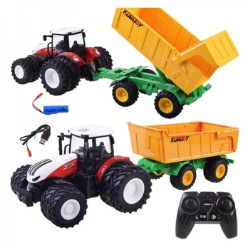 Remote control tractor rubber wheels + RC0601 trailer