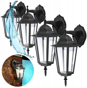 4x Berge Led lauko sieninis šviestuvas E27 lemputei