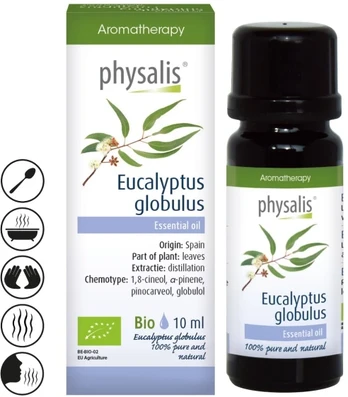 Ekologiškas rutulinių eukaliptų eterinis aliejus, 10 ml