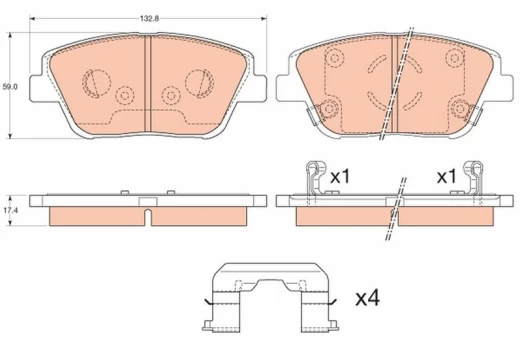 TRW GDB3540 Brake pad set