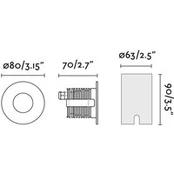 LED įleidžiamas prožektorius "Grund", juodas, Ø 8 cm, aliuminis /