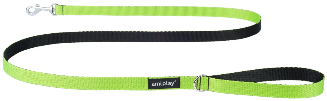 Pavadėlis Amiplay Twist, žalias, 1.5m x 2cm