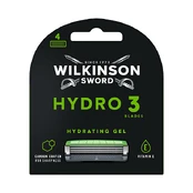 Wilkinson Sword Hydro 3 Black Edition replacement heads 4 pcs Vyrams kaina