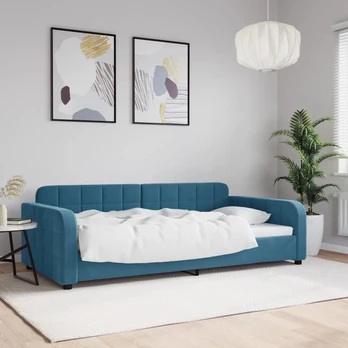 Sofa, mėlynos spalvos, 100x200cm, aksomas