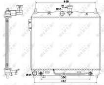 Variklio radiatorius NRF NRF 53173