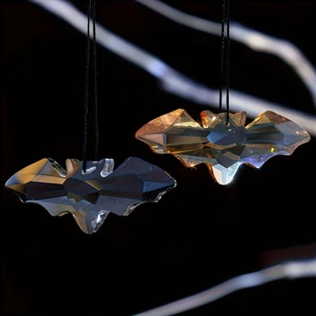 Stiklinis pakabukas, 1pc Grey Bat Pendant