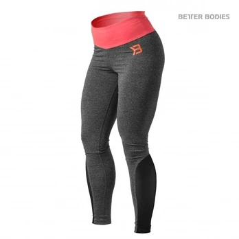 Better Bodies BB Shaped Tights (Anthracite melange/coral) (S )