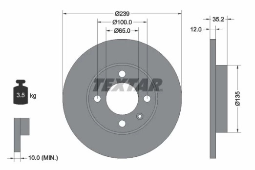 TEXTAR 92010603 Brake Disc