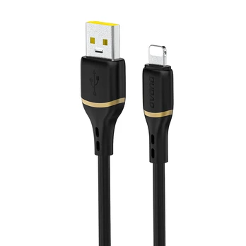 Dudao 1M 30W liquid silicone data cable Lightning Juodas