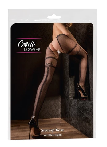 Cottelli legwear Crotchless Tights S/M Prisegamos kojinės