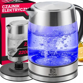 Elektrinis virdulys RETOO, 1,7 l, stiklinis