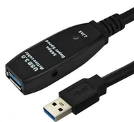 Kabelis USB MicroConnect USB-A - USB-A 10 m Juodas (USB3.0AAF10A)