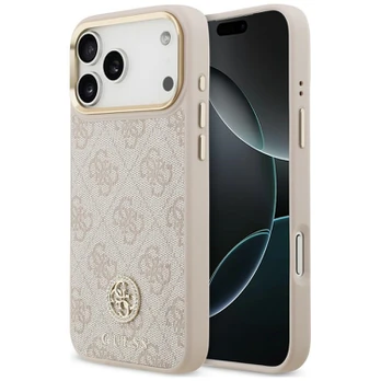 Case Guess 4G Strass Logo MagSafe for iPhone 18 Pro Max / 17 Pro Max pink
