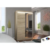 Sliding wardrobe with mirror and lighting LED REWENA 120 kaina