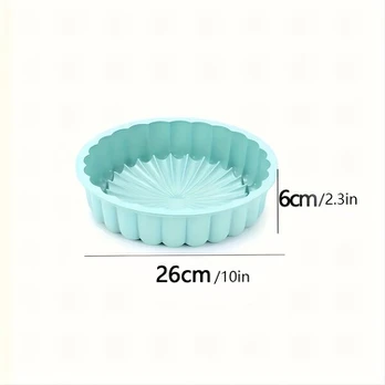 silikoninė torto forma, 26 cm, A Mėlyna