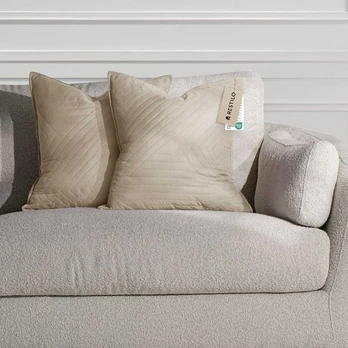 RESTILO decorative pillowcase SOFTA color cappuccino pressed type of material - textiles microfiber 50x70