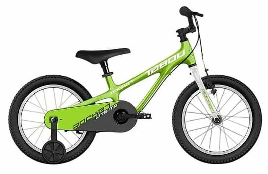 Vaikiškas dviratis, vaikų Tabou Rocket Lite MG, lime, 6", 14"