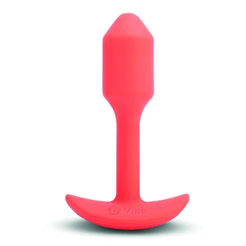 B-Vibe - Vibrating Snug Plug 1 (S) Orange Analinis kaištis