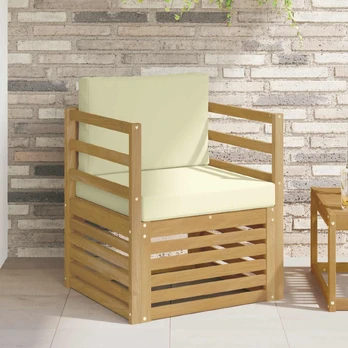Lauko sofa Poliesteris Balta ir kreminė