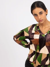 Italy Moda Moteriška ruda palaidinė su raštu kaina