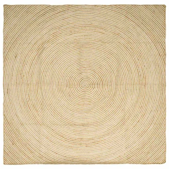 Kilimas Natūrali ir Balta 200 x 200 cm Džiutas