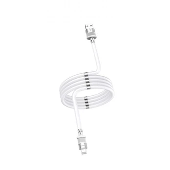iKaku KSC-350 Lightning Magnetic absorption fast charging and data cable 1m White