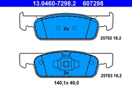 ATE 13.0460-7298.2 Brake pad set