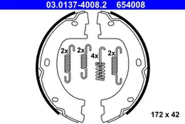 ATE 03.0137-4008.2 Brake shoe set