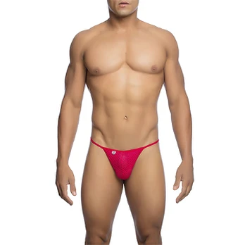 MOB - RED MICROFIBER V-STRING SIZE S/M