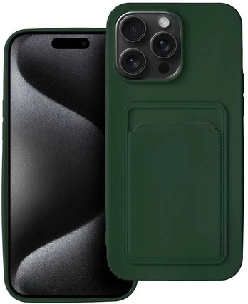 Dėklas Oem CARD Case for IPHONE 15 PRO MAX žalias