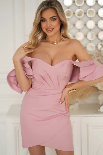 Bicotone kokteilinė mini suknelė
