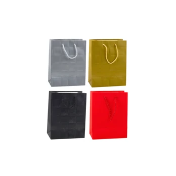 Lean Gift Bag Structured Squares Elegant 23 x 18 x 10 cm