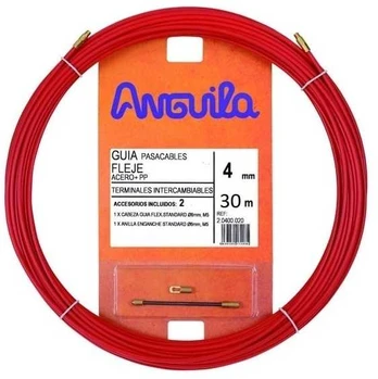Kabelio pratraukėjas (30m, 4mm, raudonas, plieno)