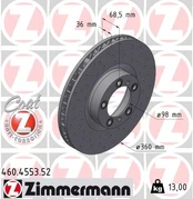 Stabdžių diskas ZIMMERMANN 460.4553.52 kaina