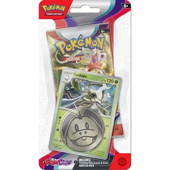 Pokemon Scarlet & Violet Checklane Blister Spidops booster pakelis