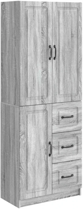 Spintelė 2 pcs Pilka Sonoma Apdirbta mediena