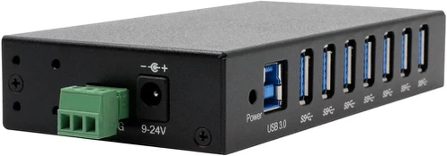 Exsys ex-11237hms-2 7 prievadų usb 3.2 gen 1 hub din-rail rinkinys